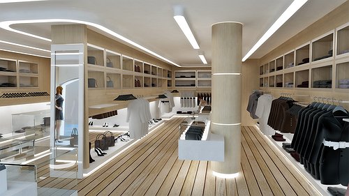Studio sagitair architettura interior design render for Design milano negozi